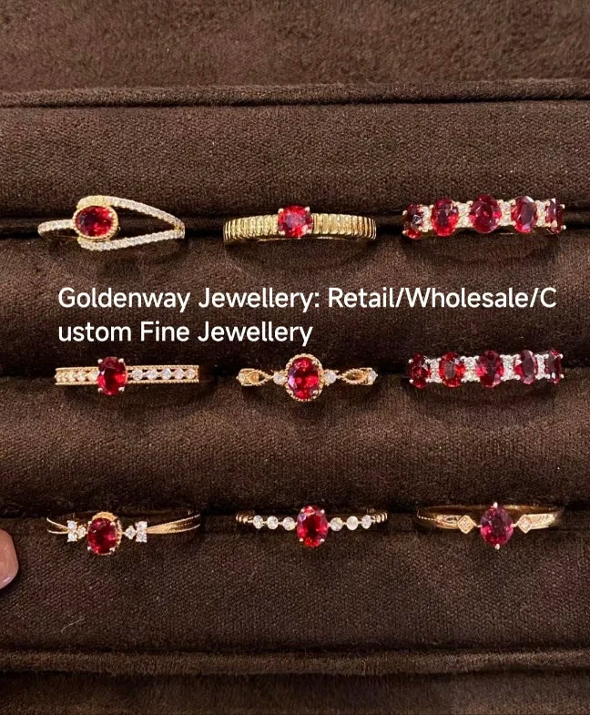 Goldenway Luxury Minimalism 925 Silver Pink Sapphire Teardrop Pendant Chain Necklace Sapphire Solitaire High Fine Jewelry Custom
