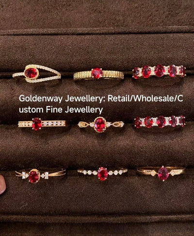 Goldenway Luxury Minimalism 925 Silver Pink Sapphire Teardrop Pendant Chain Necklace Sapphire Solitaire High Fine Jewelry Custom