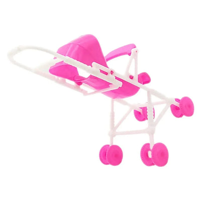 Simulation Baby Stroller Realistic Toy Children Play Game Decor Plastic Model Pushchair Small Stroller Furniture