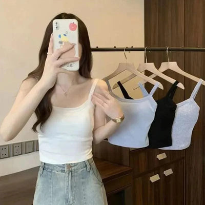 Women's Camisole Girl Basic T-shirt Vest Lingerie Bras Tube Tops Hot