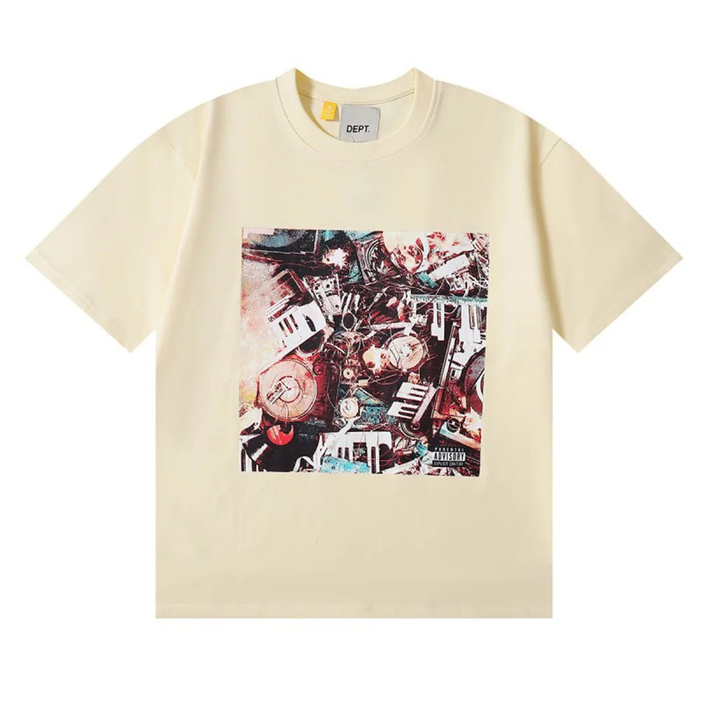 New Designer DEPT T-shirts For Men O-neck Cotton T Shirt Fashion Streetwear Cotton Tees Summer Women Casual Loose Print T-shirt
