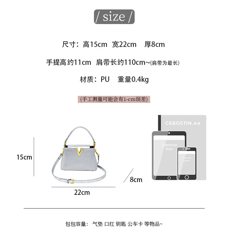 2025 New High-Sense Women's Designer Handbag - Feminine, Versatile, Large Capacity for Work & Crossbody
