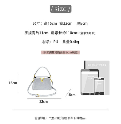 2025 New High-Sense Women's Designer Handbag - Feminine, Versatile, Large Capacity for Work & Crossbody