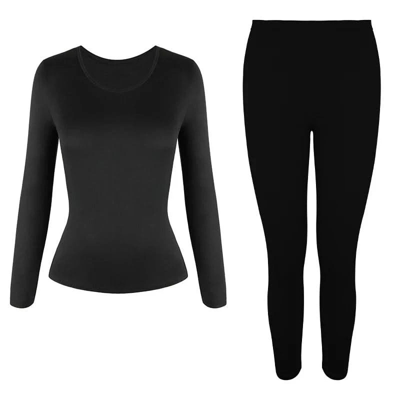 Thermal Underwear Women Autumn Winter Under Layer Clothes New Warm Pajamas Sets for Female 2 Pieces Long John Top Legging