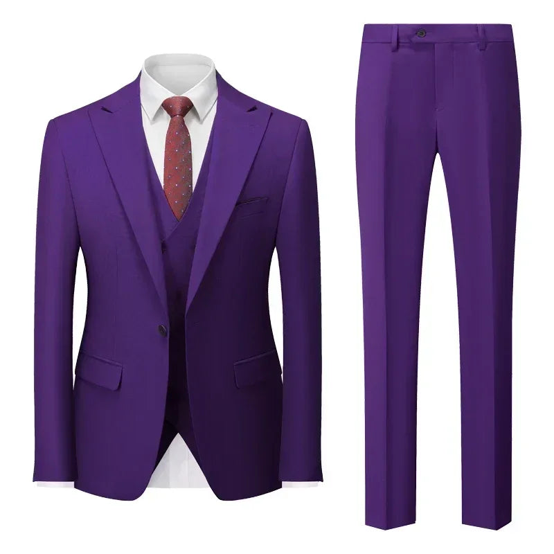 Italian Business Gentleman Slim Suit, Groom Wedding Blazers, Men's Blazers, Italian Costume, Sizes M to 5XL
