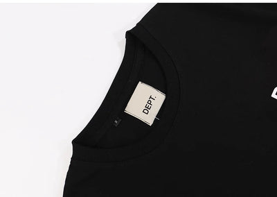 New Designer DEPT T-shirts For Men O-neck Cotton T Shirt Fashion Streetwear Cotton Tees Summer Women Casual Loose Print T-shirt