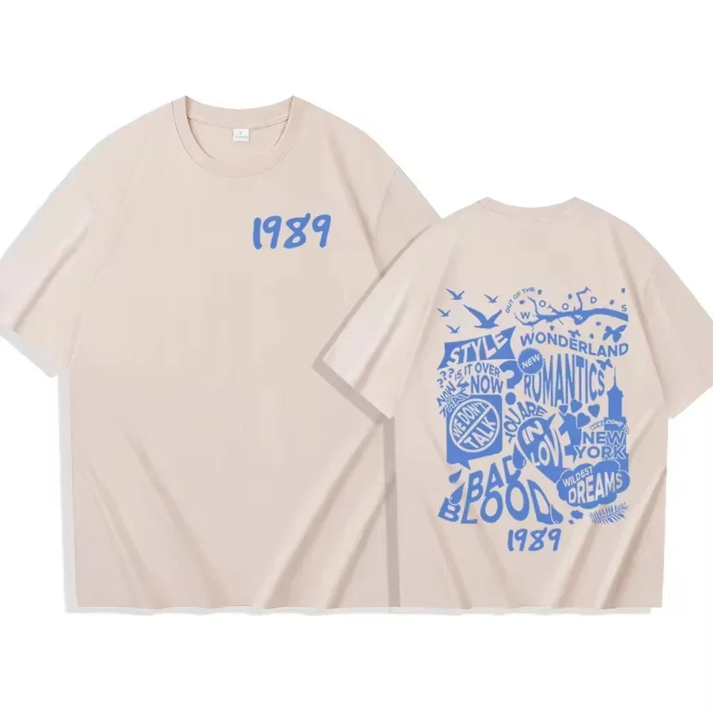 Women's Wear Taylor 1989 Shirt Midnights Shirt Gift for Fans Taylor Music Album Swiftie T-Shirts O-Neck Men's Short Sleeve Tops