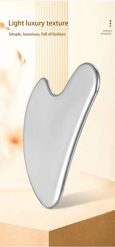Facial Massage Scraper Stainless Steel Beauty Scraper Face Lift Law Full-Body Dolphin Heart Scraper Holster