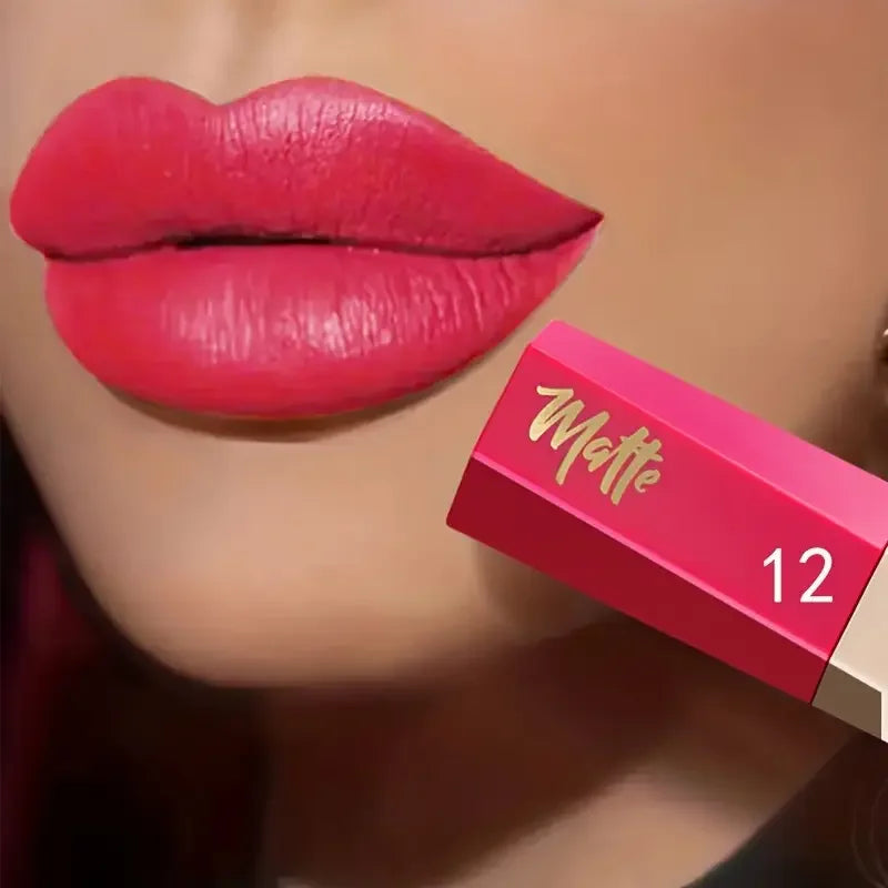 Luxury Matte Velvet Lip Gloss – Long-Lasting, Waterproof, Highly Pigmented Berry Tones, Perfect for Everyday Lip Makeup