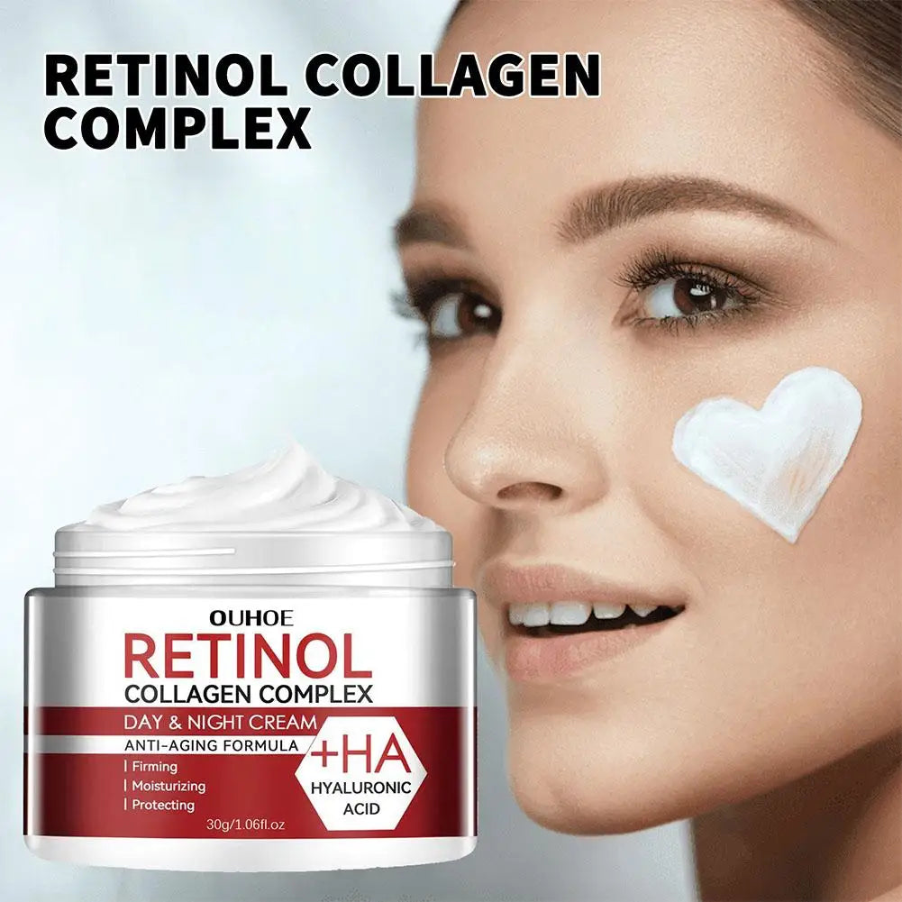 30g Retinol Face Cream Moisturizing Hyaluronic Acid Facial Cream Skincare Face Creams Collagen Bouncy Pearl Cream