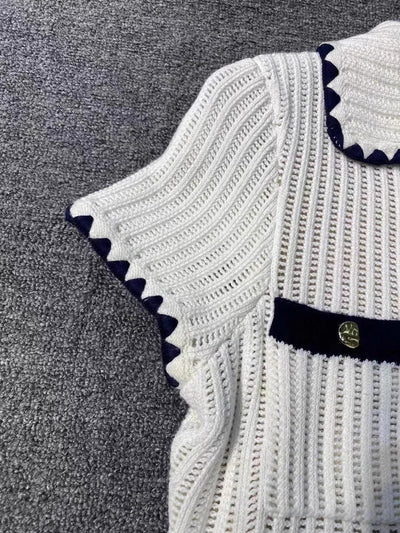 White Knitted Dress Women 2024 Summer New Style Elegant mini Dresses 5240114