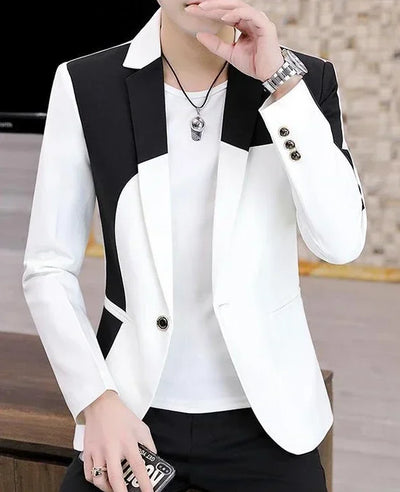 Thin Male Blazer Coat Short Cropped Men's Suit Jackets Slim Fit Single Breasted Luxury Designer High Quality Summer Casual 2024