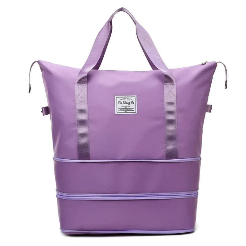 Travel Bag Women Shoulder Bag Quality Casual Handbag Double Zipper Expansion