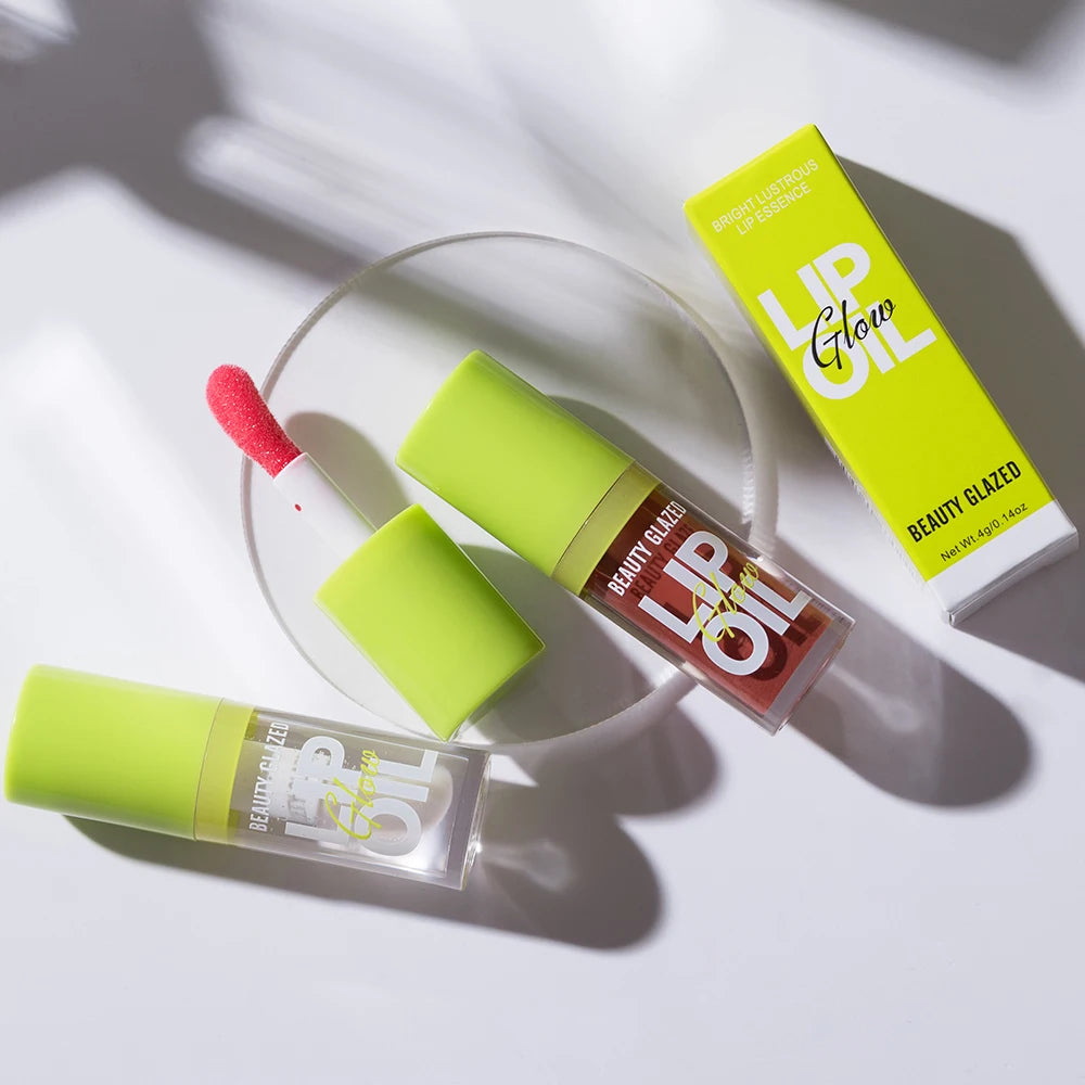 Beauty Glazed Rare Bright Lustrous Lip Essence Moisturizing Shine Shimmer Plumping Lip Tint  Care Oil Gloss for Lip Enhancement