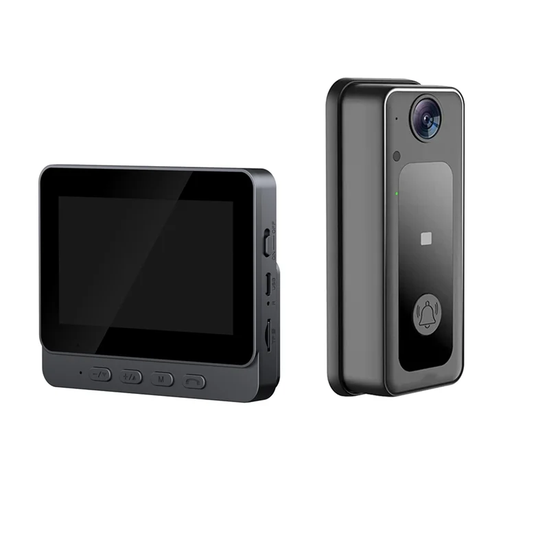 ABGB-Tuya HD Video Doorbell With 4.3In LPS Screen - Wireless Intercom And Night Vision Smart Door Camera