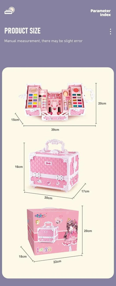 Kids Makeup Kit Little Girls 49 Pcs Washable Makeup Kit Real Girl Princess