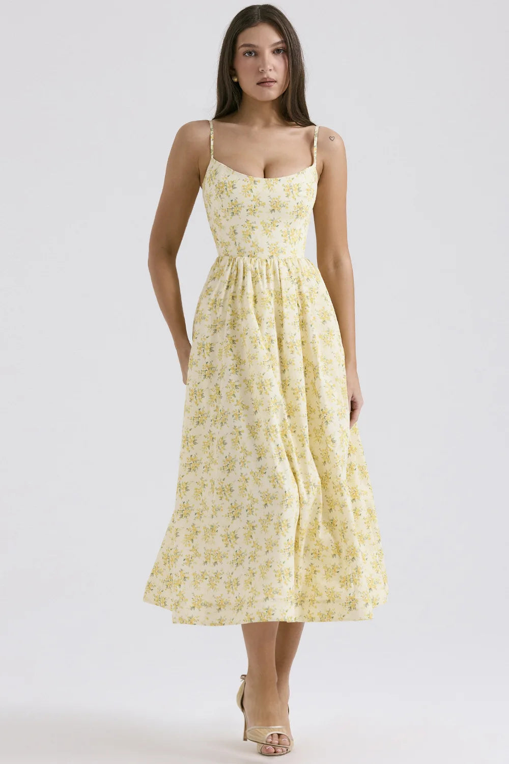 Elegant floral prints Dresses for summer women's dresses 2024 New Skinny Sexy Backless SLeeveless High Waist Maxi Sling Dress