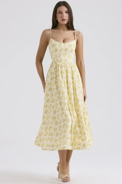 Elegant floral prints Dresses for summer women's dresses 2024 New Skinny Sexy Backless SLeeveless High Waist Maxi Sling Dress