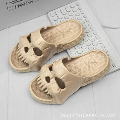 Platform Skull Slippers Demon Home Cloud Summer Beach Sandal Slides Y2k Flip Flops Men Male Soft House Shoes Flat Clapper Women