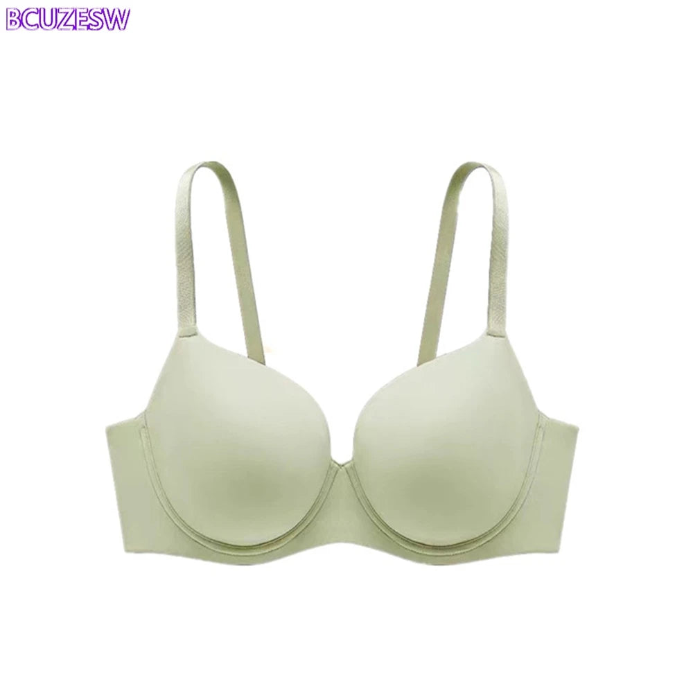 Breathable Full Cup Bra Women's Underwear Invisible Anti-Sagging Side Breast Collection Large Size Summer Brassiere Comfortable