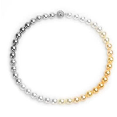 12mm Shell Pearl Necklaces for Women, women luxury silver Choker 925 necklaces