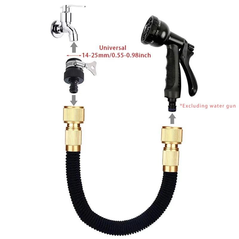 Garden Water Hose Reel Expandable Watering Hose High Pressure Flexible Car Wash Watering Garden Irrigation Magic Hose Pipe