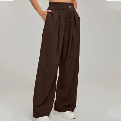 Women's High Waisted Hip Lifting Yoga Wide Leg Pants Athletic Casual Fitness Pants