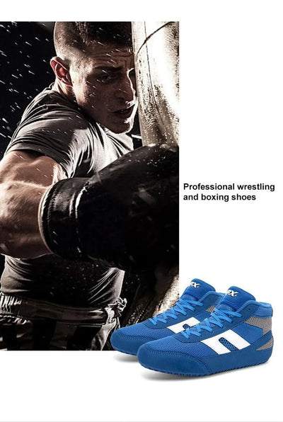 New Wrestling Shoe Fighting Boxing Wrestling Rubber Outsole Breathable Wear-resistant Shoes for Child Women Men Size 29-44