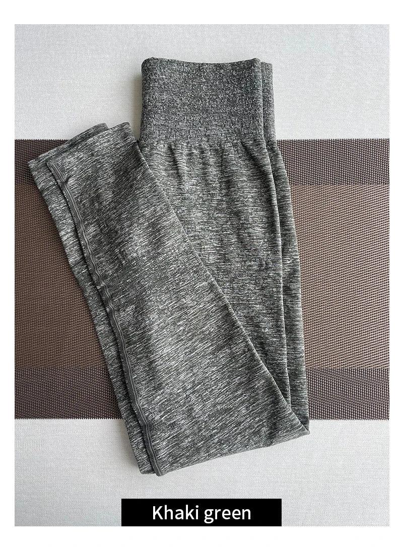 Women Yoga Leggings Hips Lifting Gym  Seamless Sport Pants High Waist Fitness Leggings Bubble Butt Workout Digital Seamless