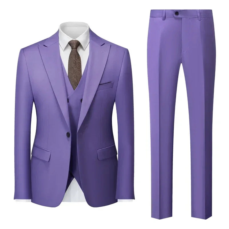 Italian Business Gentleman Slim Suit, Groom Wedding Blazers, Men's Blazers, Italian Costume, Sizes M to 5XL