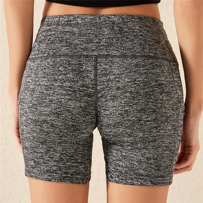 Women's Sports Shorts Biker Short Pocket High Waist Yoga Legging Fitness Tights Women Cycling Athletic Gym Running Yoga Shorts