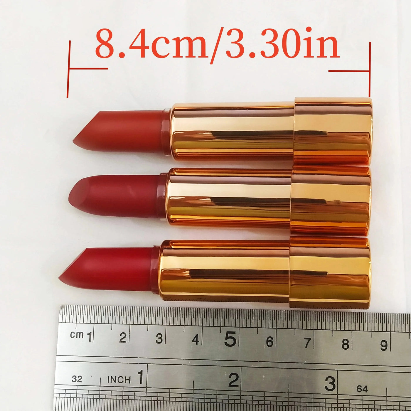 Waterproof Non-Stick Long Lasting Red Matte Lipstick Set 3 Colours