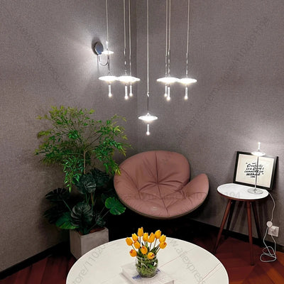 Led Chandelier Home Decoration Lighting Hanging Lamps Living Room Indoor Gloss Island Kitchen Lamps Chrome Staircase Chandelier
