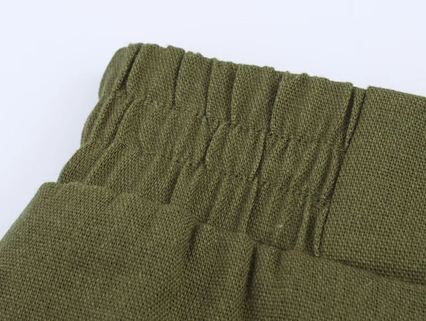 2025 new women's clothing European and American style fashionable versatile blended loose elastic trousers