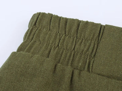 2025 new women's clothing European and American style fashionable versatile blended loose elastic trousers