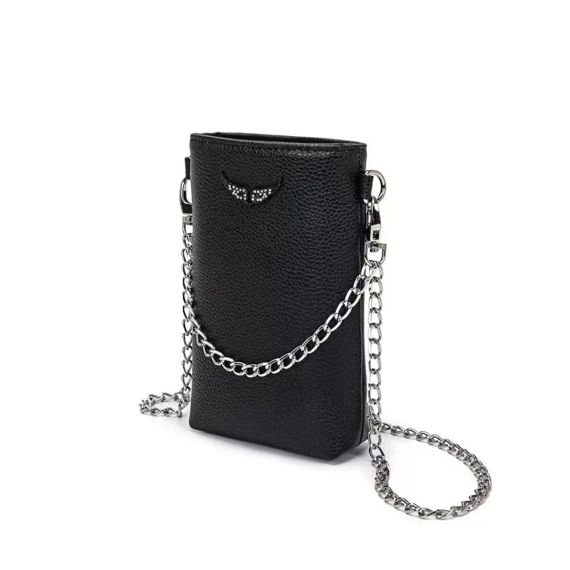 Handbags for Women 2025 New Fashion French Women's Shoulder Bag Wings ZVbag Pu Retro Messenger Bag Luxury Designer Handbag