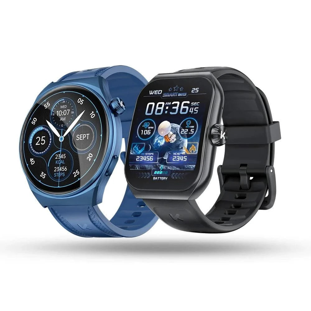 KUMI KU7 Smartwatch 1.96" AMOLED, AI Voice Assistant, Bluetooth Call, SOS Alert, 100+ Sports, Health Monitor