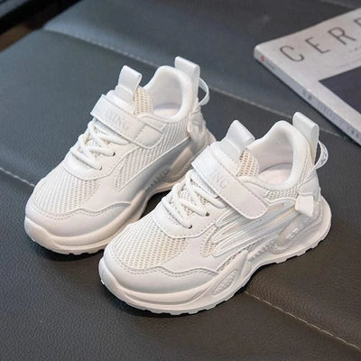 Children's Sports Shoes for Boys Girls Running Sneakers Air Mesh Fashion Classic Boys Casual Shoes Breathable White Blue Pink