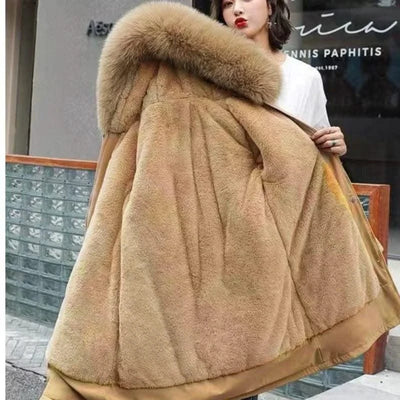 Women's Winter Hodded Fleece Padded Jacket Windbreaker Office Lady In Coats & Jackets Outerwear