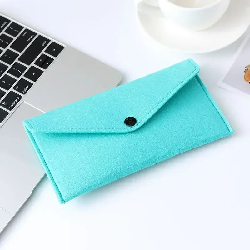 Felt Envelope Mobile Phone Bag Storage Pouch Wallet Credit Card Holder Business Change Purse Bag Thin Wallet Card Holde