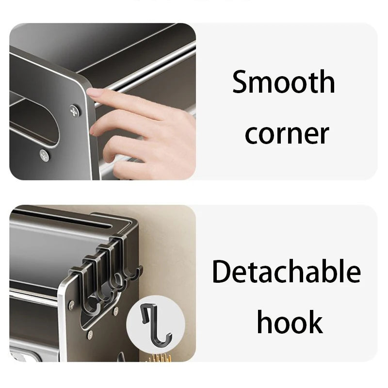 Kitchen Spice Racks Home Kitchen  Cabinet Seasoning Holder Cutlery Holder Modern Multifunction Organizers Shelves Removable