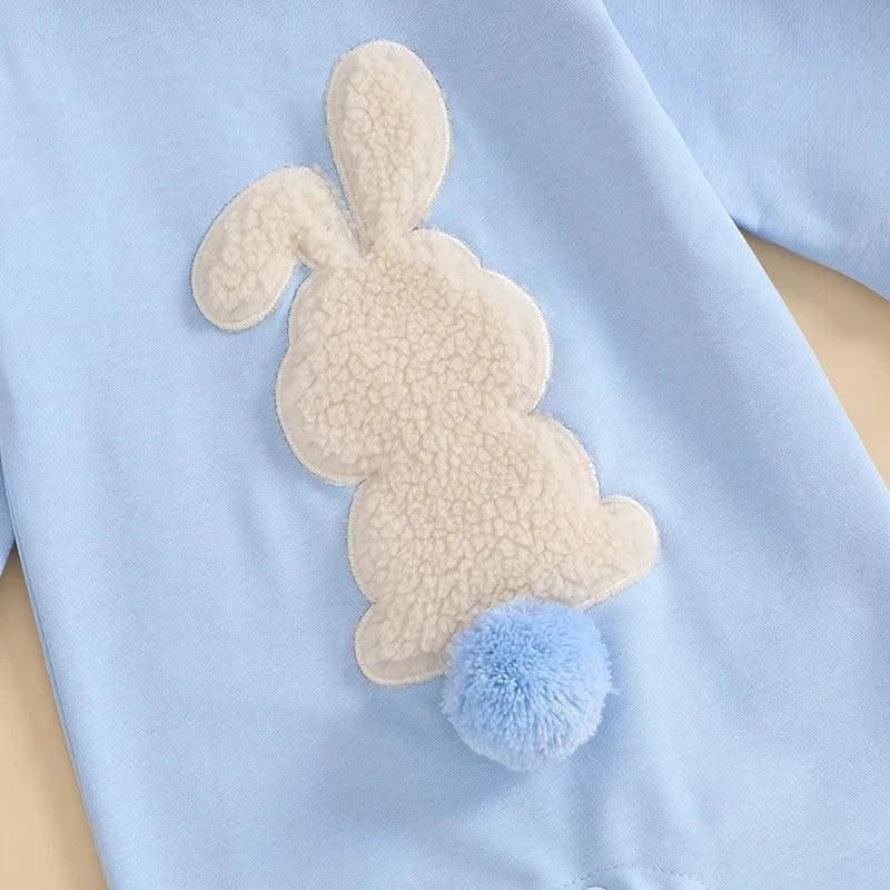 Rabbit  Embroidered Jumpsuit for Infants and Young Children  |Spring Easter | Long Crawling Clothes