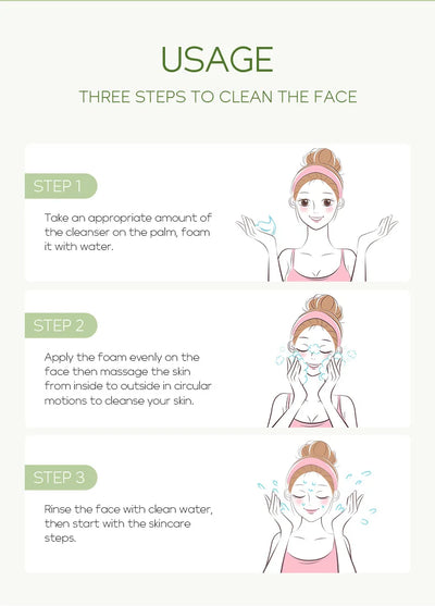 Vitamin C Facial Cleanser Skin Deep Cleansing Moisturizing Blackhead Removal skincare Face Wash Foam Face Cleanser Skin Care