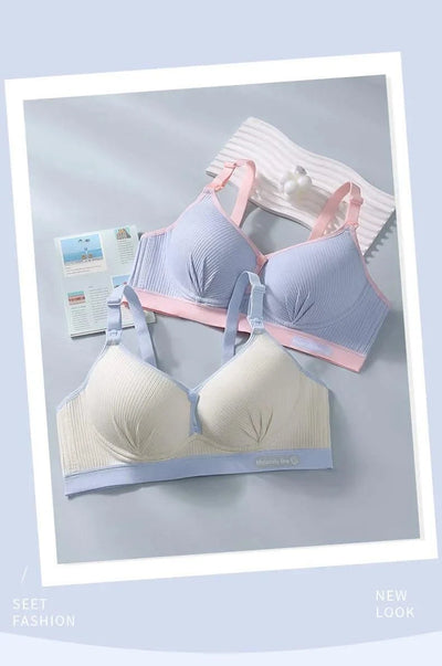 All-season Maternity Bra For Pregnant Women Breast-lifting Anti-sagging Front-opening Design For Breastfeeding Made  Pure Cotton