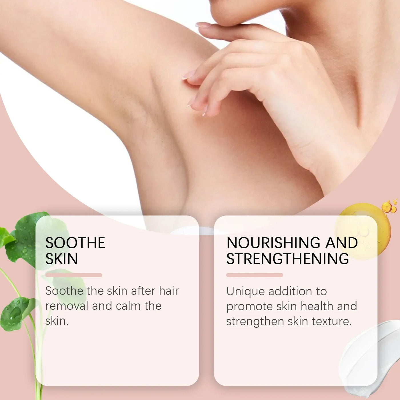 Painless Hair Removal Cream for Women Men Inhibition Hair Growth Moisturizer Body Back Legs Underarm Depilatory Cream with Brush