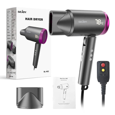 Sejoy Hair Dryer 110v 1800W, High-Speed Electric Turbine Airflow, Low Noise, Constant Temperature And Quick Drying for Home