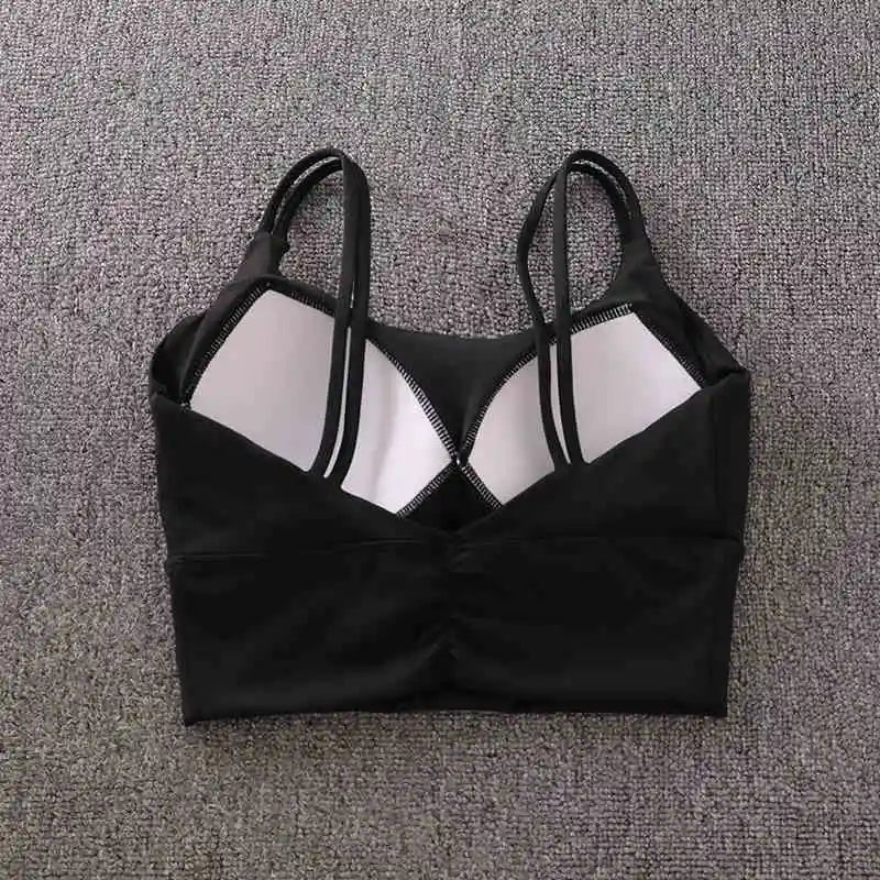 Women's Breathable Sports Bra Reversible Backless Design for Running Training Pilates Yoga