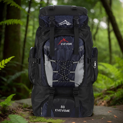 80L Climbing Backpack Large Capacity Trekking Backpack Adjustable Strap Mountain Climbing Rucksack Travel Accessories
