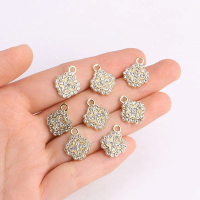 Mixed 10Pcs Pearl Zircon Cross Charms Crucifix Pendant Jewelry Making Supplies Diy Luxury Necklaces Earrings Accessories Gift