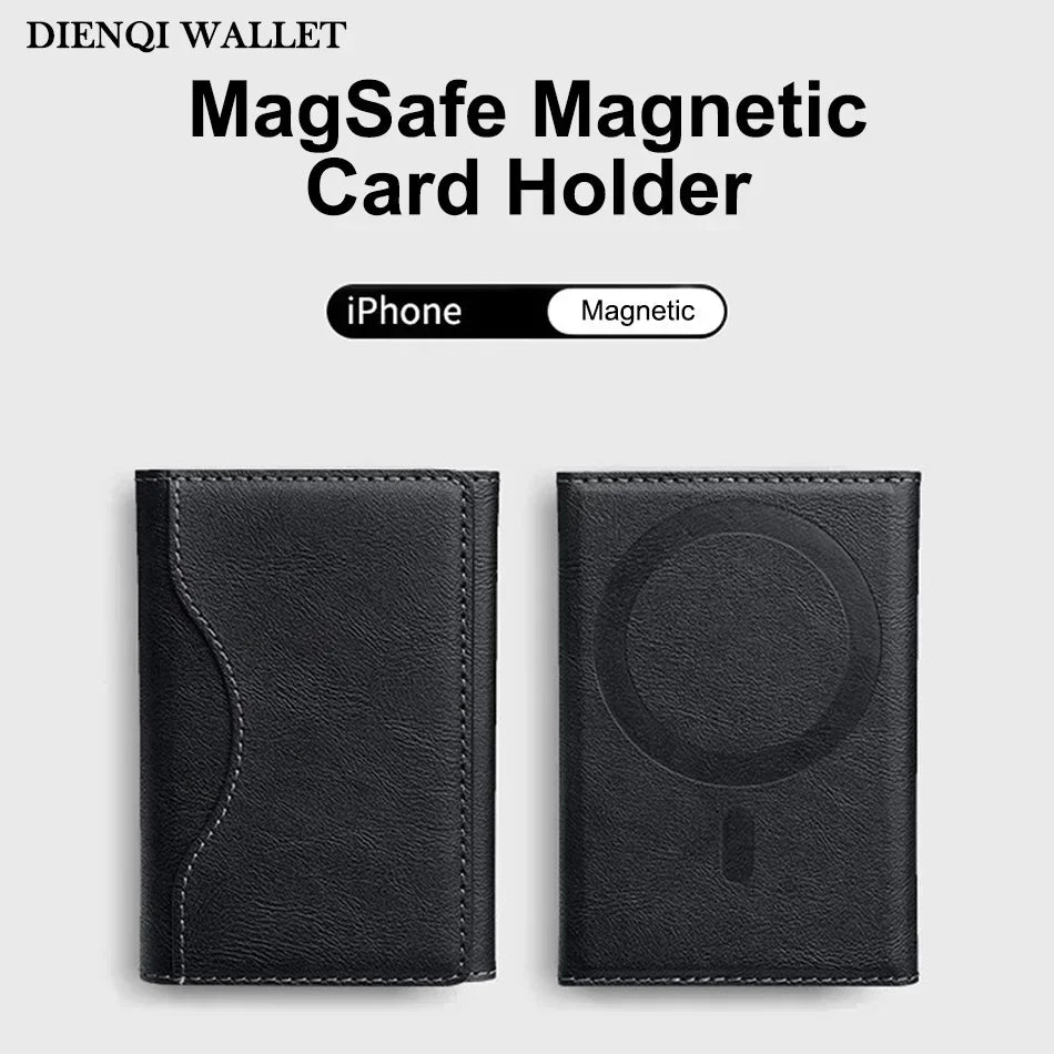 Magsafe Wallet Mobile Phone Bag Credit Card Holder Magnetic Wallet Men Luxury Bank Cardholder Case Minimalist Wallet Card Bag